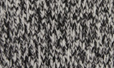 Shop Moncler Stripe Sleeve Marled Wool Blend Cardigan In Black