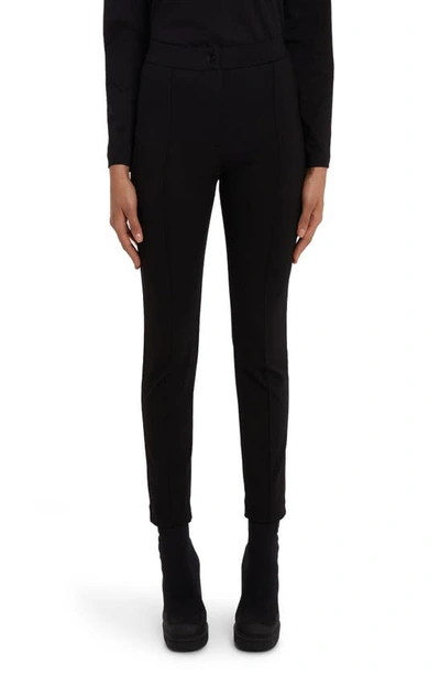 Shop Moncler Skinny Ankle Trousers In Black