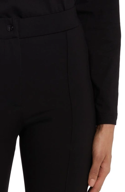Moncler Brand-embossed Slim-fit High-rise Stretch-woven Leggings In Black