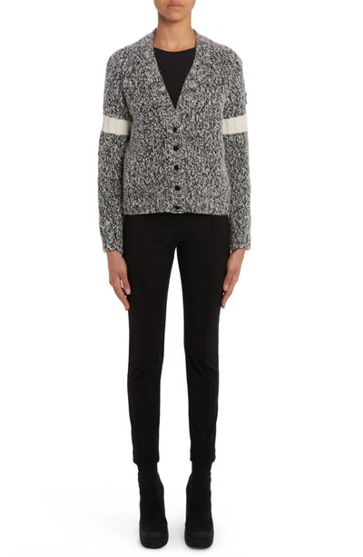Moncler Brand-embossed Slim-fit High-rise Stretch-woven Leggings In Black