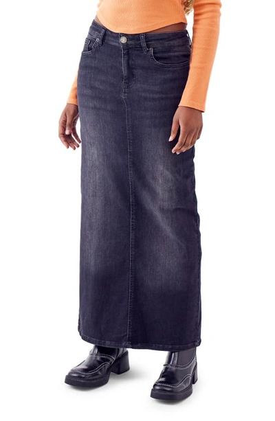 Shop Bdg Urban Outfitters Denim Maxi Skirt In Black