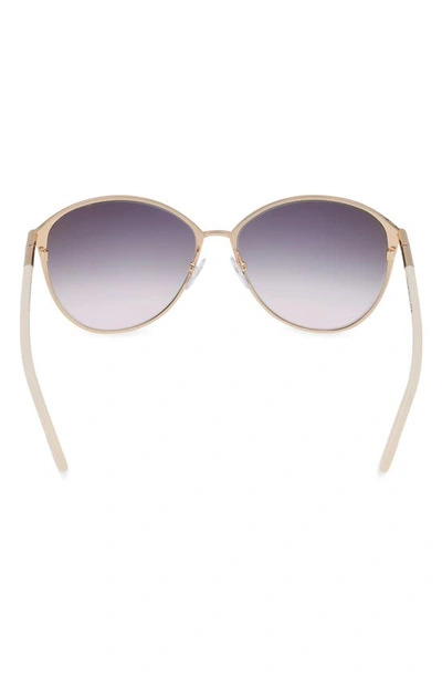 Shop Tom Ford Penelope 59mm Gradient Round Sunglasses In Shiny Rose Gold / Smoke