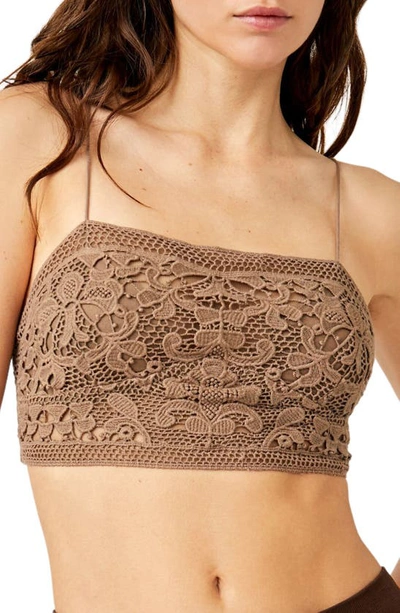 Shop Free People Intimately Fp Lace Bralette In Dusty Trail