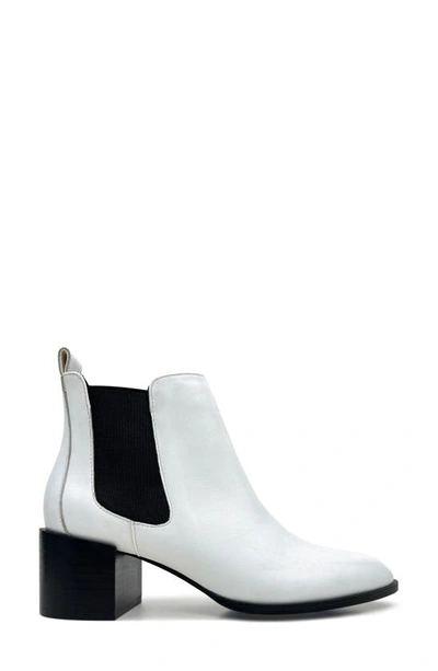 Shop Yosi Samra Melissa Pointed Toe Chelsea Boot In White Leather