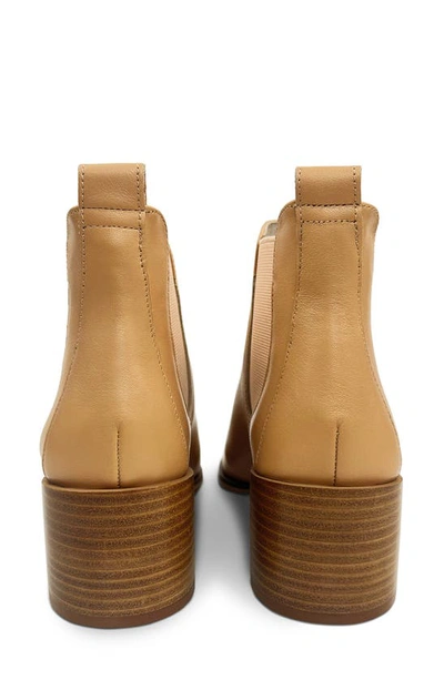 Shop Yosi Samra Melissa Pointed Toe Chelsea Boot In Lt. Tan Leather