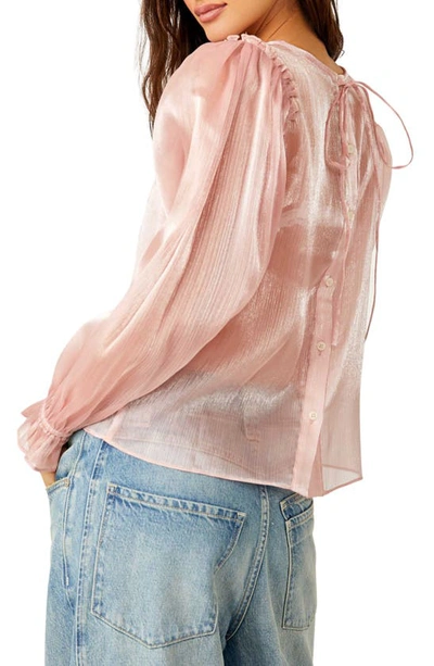Free People Freya Frost Top In Pale Pink