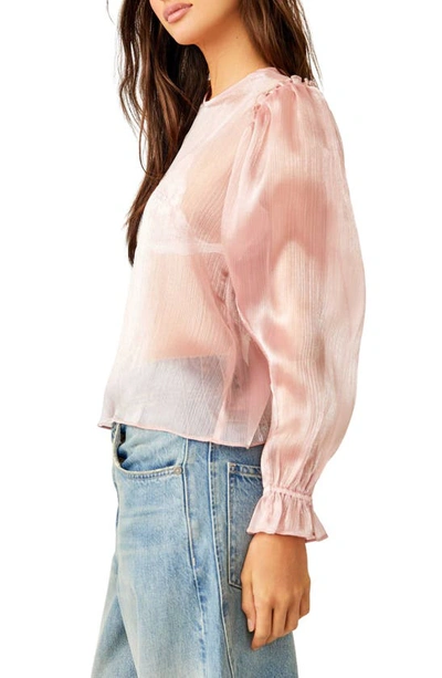 Free People Freya Frost Top In Pale Pink