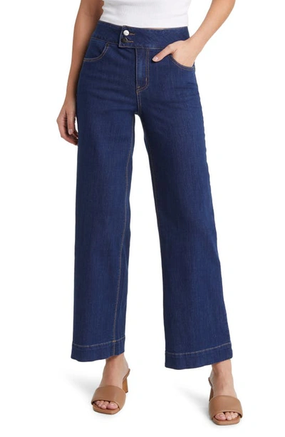 Shop 1822 Denim Two-button High Waist Wide Leg Jeans In Quinlin