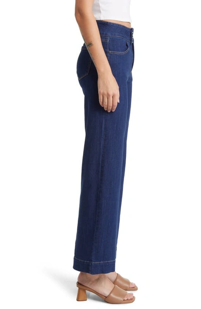 Shop 1822 Denim Two-button High Waist Wide Leg Jeans In Quinlin