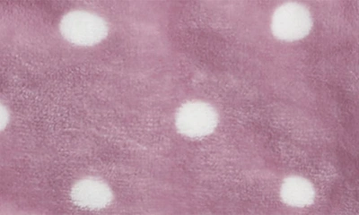 Shop Petit Lem Kids' Polka Dot Fitted Hooded Robe In Purple
