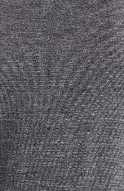 Shop Alexander Wang Embossed Logo Wool Turtleneck Sweater In Charcoal Melange