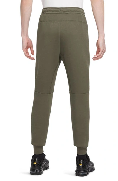 Shop Nike Tech Fleece Joggers In Medium Olive/ Black