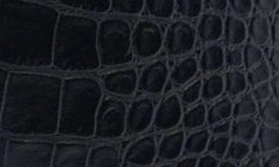 Shop Stella Mccartney Frayme Croc Embossed Apple Skin Tote In 1000 Black