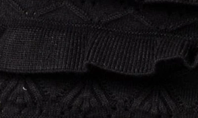 Edikted Lindsay Ruffle Knitted Shorts In Black