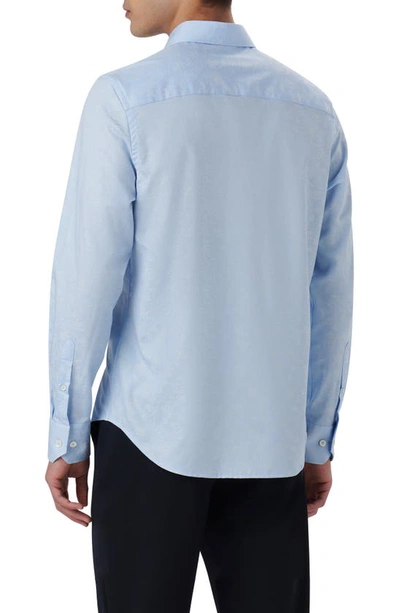 Bugatchi Julian Shaped Fit Print Button-up Shirt In Air-blue