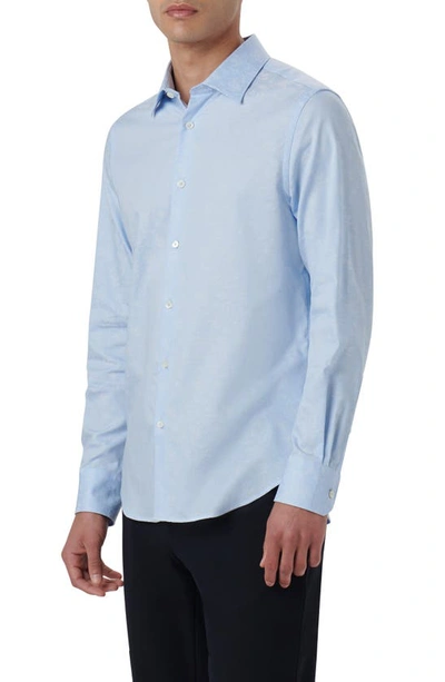 Shop Bugatchi Julian Shaped Fit Print Button-up Shirt In Air-blue