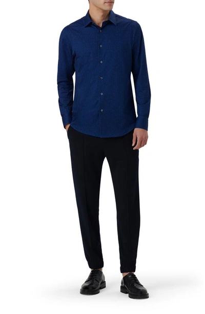 Bugatchi James Ooohcotton® Floral Button-up Shirt In French Blue