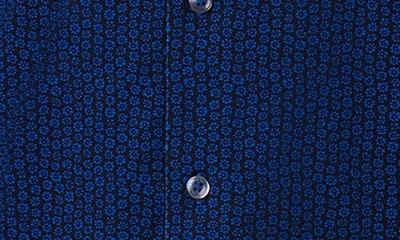 Bugatchi James Ooohcotton® Floral Button-up Shirt In French Blue