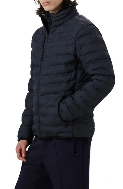 Shop Bugatchi Quilted Bomber Jacket In Navy