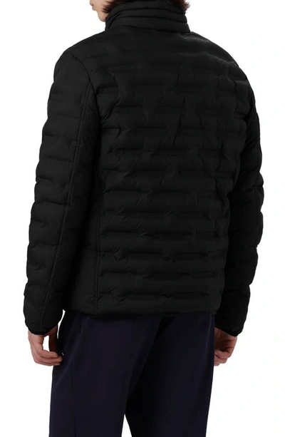 Bugatchi Quilted Bomber Jacket In Black