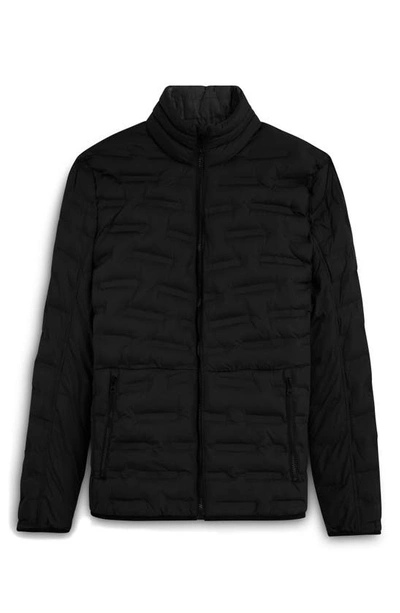 Bugatchi Quilted Bomber Jacket In Black