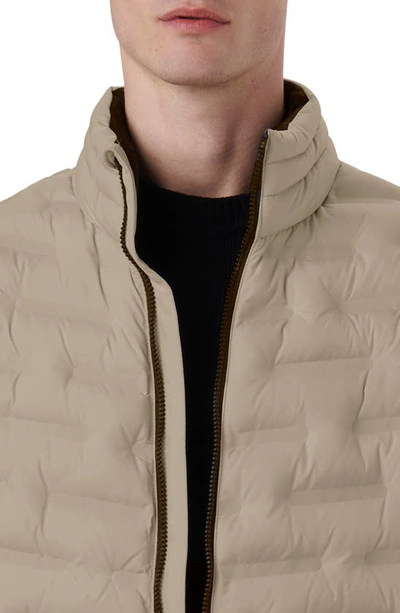 Shop Bugatchi Quilted Bomber Jacket In Sand