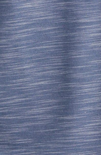 Stone Rose Slub Knit Button-up Shirt In Dark Navy