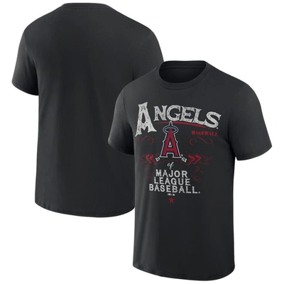 Shop Darius Rucker Collection By Fanatics Black Los Angeles Angels Beach Splatter T-shirt