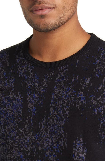 John Varvatos Vernon Python Print Crewneck Sweater In Navy | ModeSens