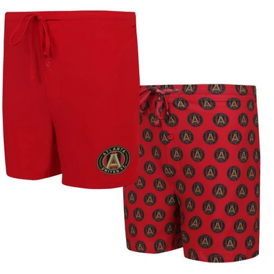 Shop Concepts Sport Red Atlanta United Fc Gauge Two-pack Shorts Set
