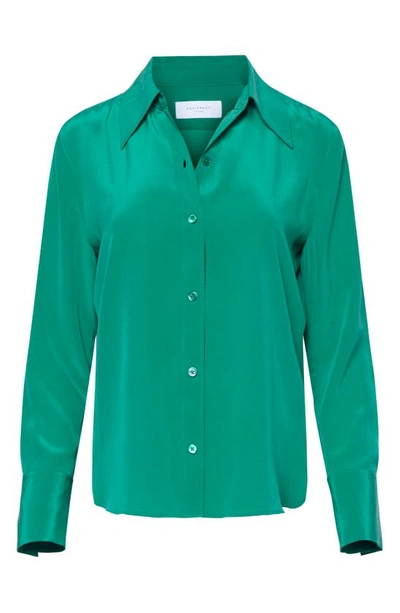 Shop Equipment Leona Silk Button-up Shirt In Lush Meadow