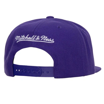 Shop Mitchell & Ness Purple Los Angeles Lakers Champ Stack Snapback Hat