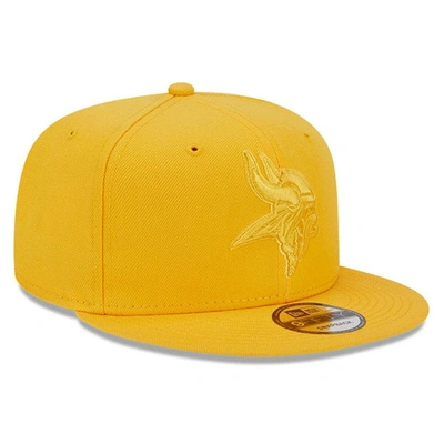 Shop New Era Gold Minnesota Vikings Color Pack 9fifty Snapback Hat