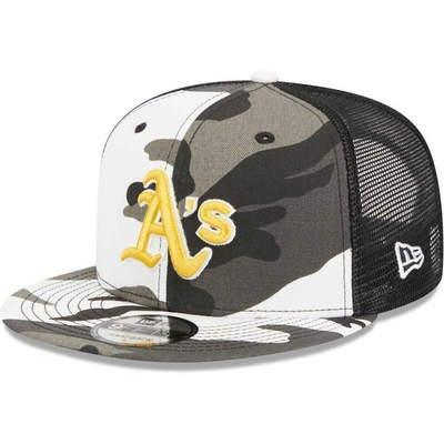 Shop New Era Camo Oakland Athletics Urban Camo Trucker 9fifty Snapback Hat