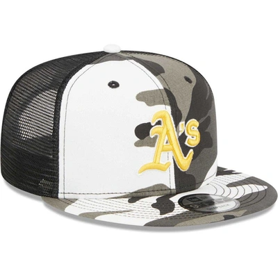 Shop New Era Camo Oakland Athletics Urban Camo Trucker 9fifty Snapback Hat