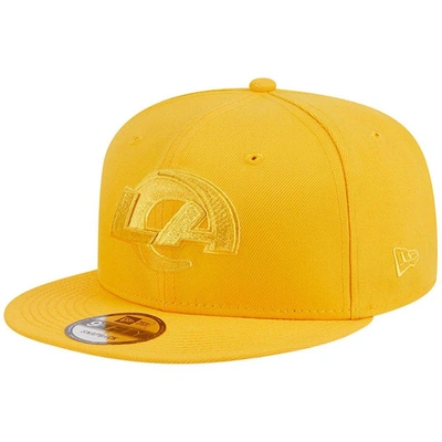 Shop New Era Gold Los Angeles Rams Color Pack 9fifty Snapback Hat