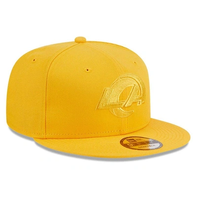 Shop New Era Gold Los Angeles Rams Color Pack 9fifty Snapback Hat