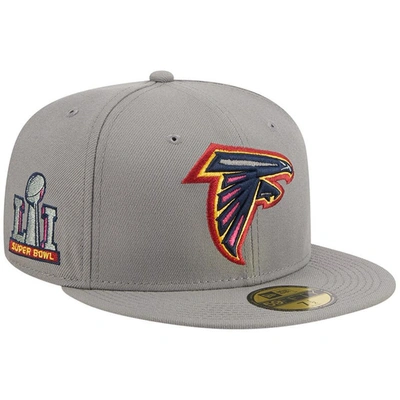 Shop New Era Gray Atlanta Falcons Color Pack 59fifty Fitted Hat