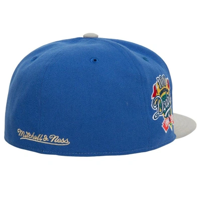 Shop Mitchell & Ness Cream/gray Los Angeles Dodgers 100th Anniversary Homefield Fitted Hat