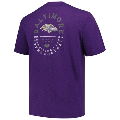 Shop Profile Purple Baltimore Ravens Big & Tall Two-hit Throwback T-shirt