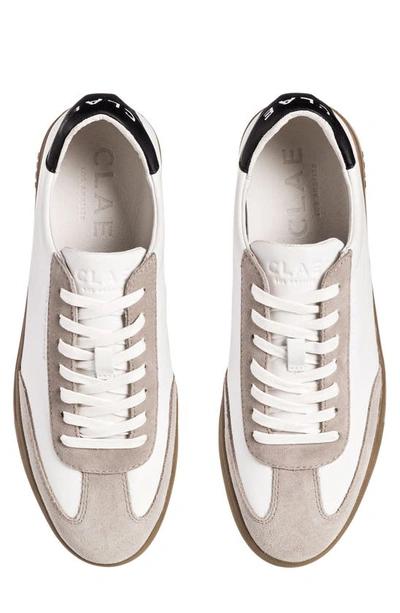 Shop Clae Deane Sneaker In White Feather Grey Dark Gum