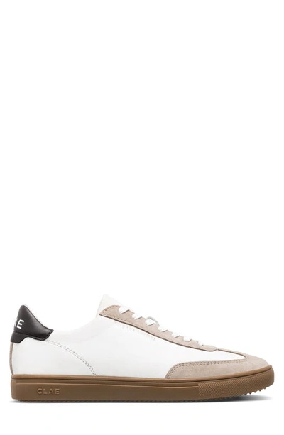 Shop Clae Deane Sneaker In White Feather Grey Dark Gum