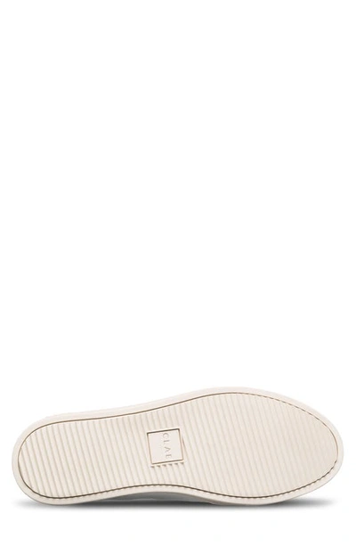 Clae Deane Sneaker In White Leather Navy