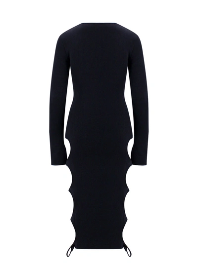 Shop Andrea Adamo Viscose Blend Dress With Cut-out Details