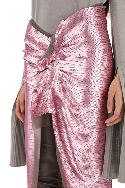 Shop Rick Owens Sequin Embroidered Skirt With Train