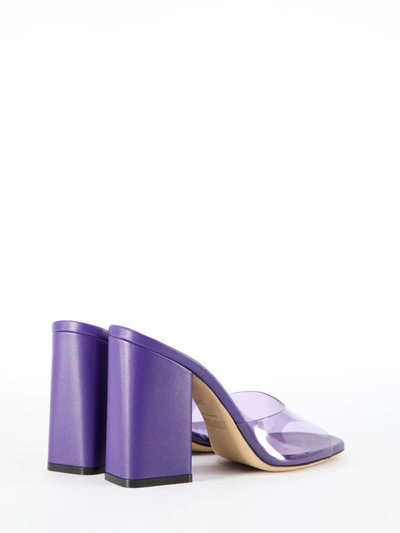 Shop Paris Texas Anja Violet Mules In Purple