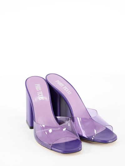 Shop Paris Texas Anja Violet Mules In Purple