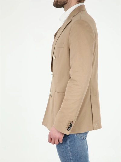 Shop Tonello Beige Cotton Jacket