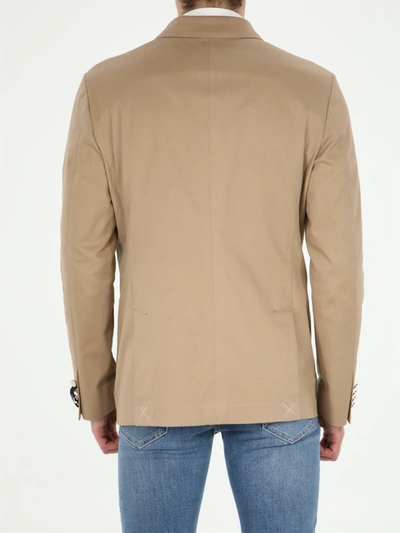 Shop Tonello Beige Cotton Jacket