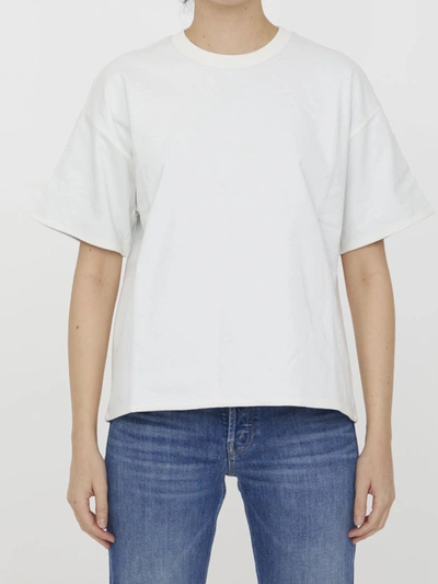 Shop Bottega Veneta Cotton Jersey T-shirt In White